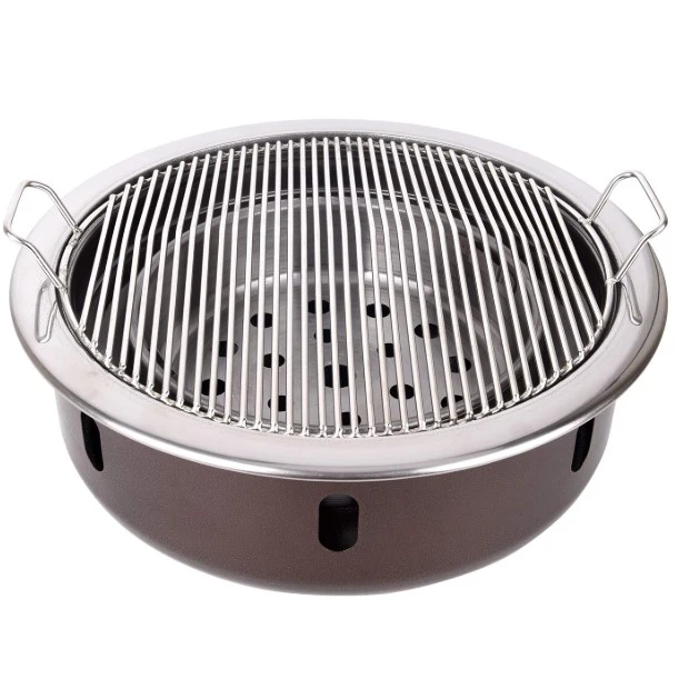 Portable Smokeless Charcoal Grill Korean Style Table Charcoal Barbecue Grill  Stainless Steel BBQ Grill Stove for Outdoor - AliExpress