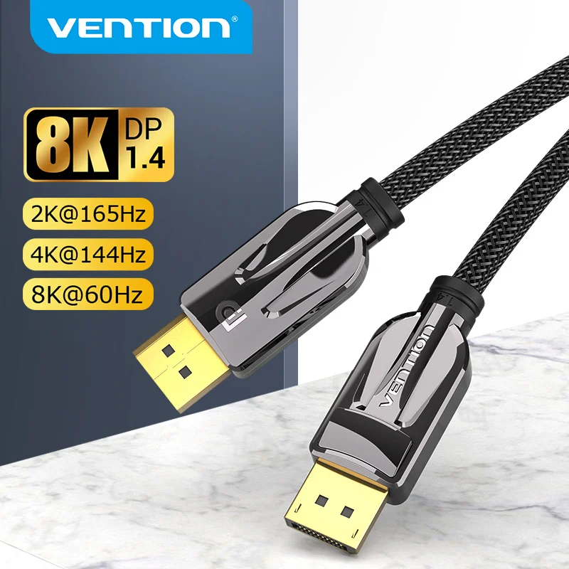 Vention 8K Дисплей порт 1 4 кабель HDR 32 Гбит/с высокоскоростной позолоченный дисплей для ПК ноутбука DP 2