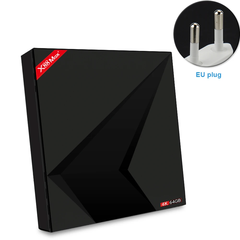 

X88 MAX+ RK3328 Smart Set Top Remote Control Quad Core 4K WIFI TV Box Dual Android 8.1