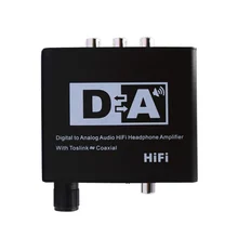 Digital to Analog Audio Converter DAC Amp Hifi Decoder 3 5mm Headphone Amplifier Toslink Optical Coaxial Output 192kHz 24bit