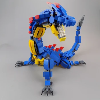 

891Pcs MOC Giant Monster Sea Dragon Assembly Model Small Particle Building Blocks Educational Toy Set Building & Construction