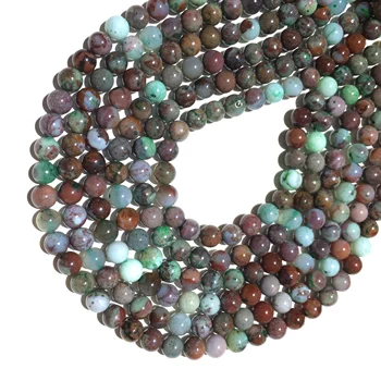 

Factory Price Natural Stone Green Chrysophrase Smooth Round Loose Beads Healing Energy Gems Jewelry Making DIY Bracelet Necklace