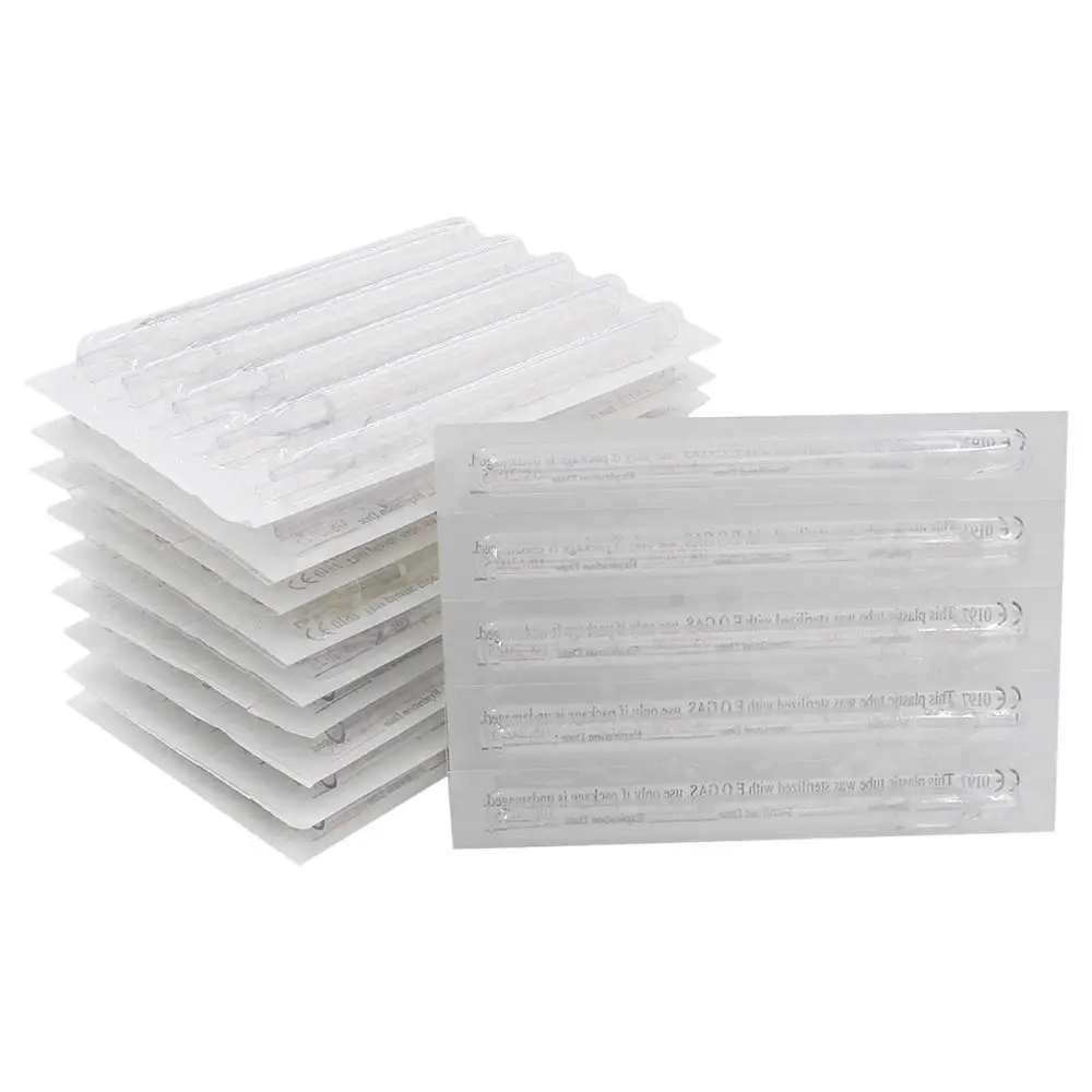 Newest Transparent Disposable Long Tips RT FT DT Tattoo Nozzle Needles Tips for Permanent Makeup Tattoo Machine Supply