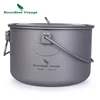 Boundless Voyage Outdoor Titanium Hanging Pot with Handle Camping Hiking Picnic Tableware Foldable Mug Kettle 1300ml ► Photo 1/6