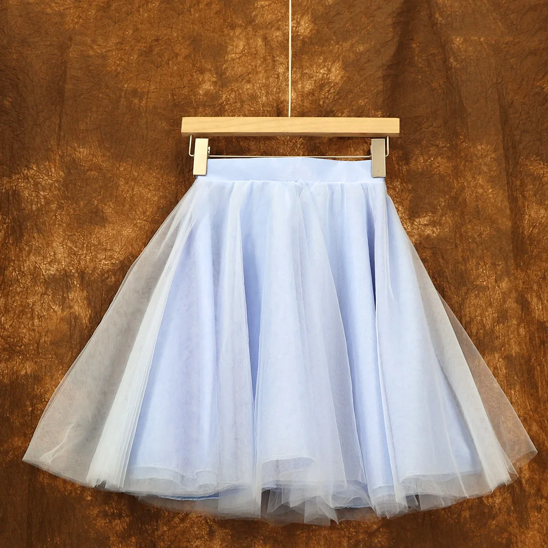 Летняя женская темно-синяя мини-фатиновая юбка феи на заказ Secret saia Voile Bouffant пышная модная юбка короткая КРУГЛАЯ ЮБКА