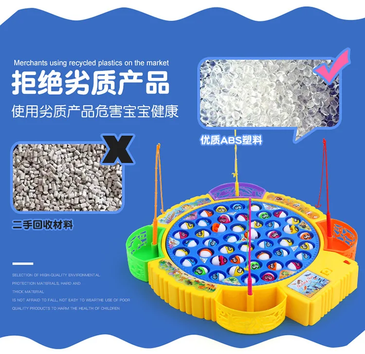Children Fishing Toys Pool Set Power-driven Rotation Fish Dish 2-Year-Old Baby 1-3 Years Old Educational GIRL'S And BOY'S Learn