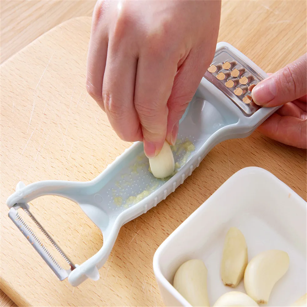 Multifunctional Peeler Garlic Press Vegetable Fruit Potato Carrot Peeler Grater Turnip Cutter Slicer Durable Kitchen Accessories