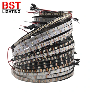 개별 주소 지정 가능 IC LED 스트립 라이트, DC5V SK6812 RGBW (WS2812B 유사), 4 in 1, 30/60/144 LED 픽셀/m, IP30, IP65, IP67