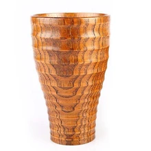 ABUI-8Ounce ручной работы из цельного дерева резьба прядь чашка для пива, кофе, молока