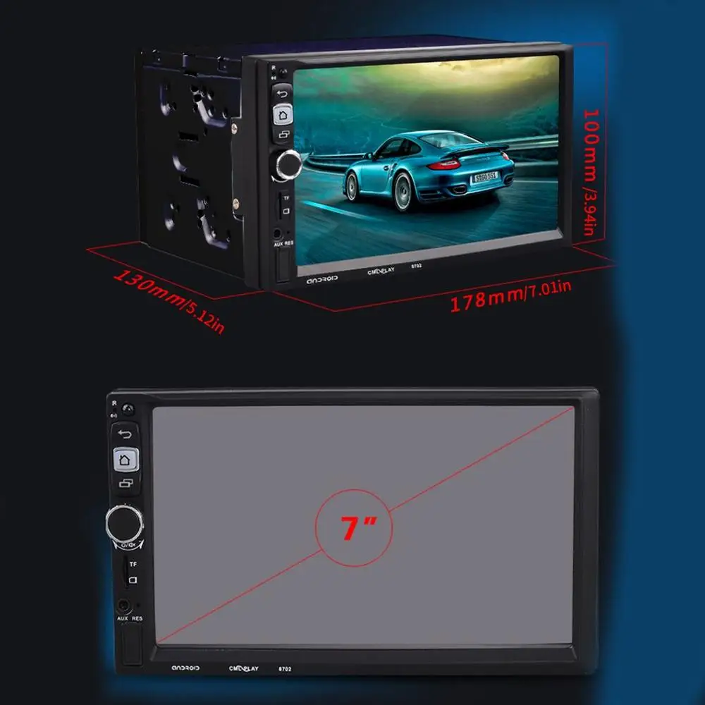 Мода 8702 7 дюймов Bluetooth стерео Авто медиа MP5 плеер RC управление камера заднего вида дистанционное управление Автомобильная камера заднего вида