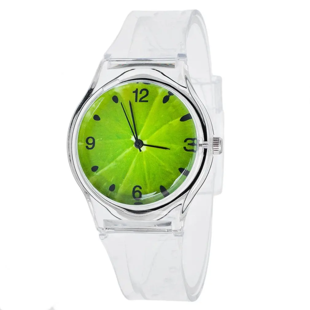 

Teen Quartz Watches Multi-colors Luminescent Personality Fruit Print Silicone Atmospheric Fashion Boys Girls Watch Hot