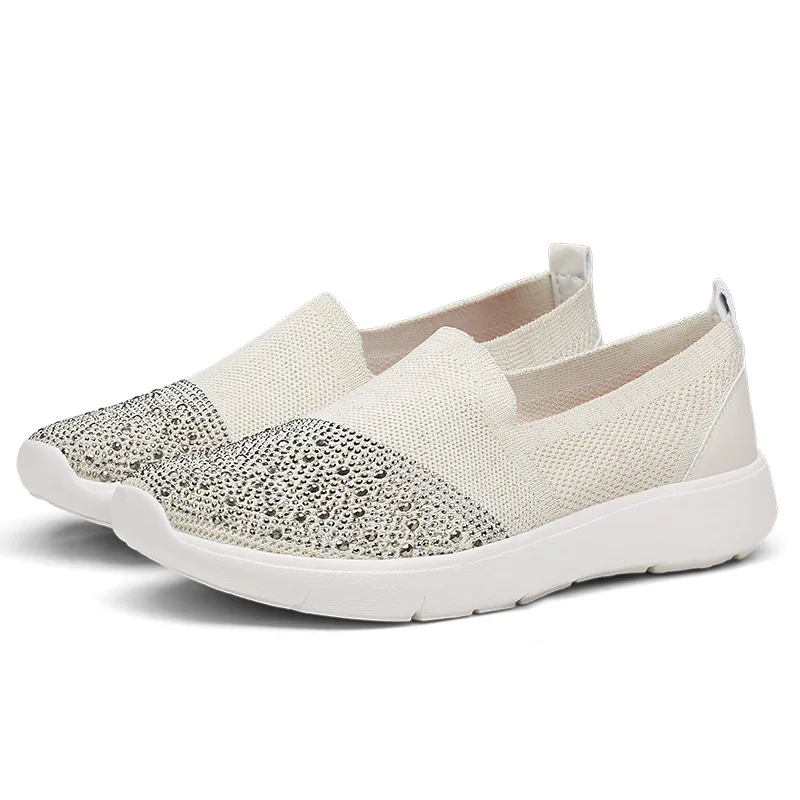 

Autumn Cloth Shoes Punched Sheet Surface Middle-aged Walking Shoes Soft Bottom Anti-slip Mom 41 Large Size Athletic Shoes Women'