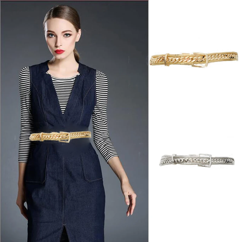 

Luxury Brand 2020 New Fashion Creative Ladies Waist Chain Desinger simple Women Chain Belt Personality Trend Metal Belt Bg-1514
