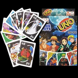 Jeu Uno Anime Naruto pour divertissement en famille, cartes à jouer Pokemon Dragon Ball Z Poker, cadeau de noël 