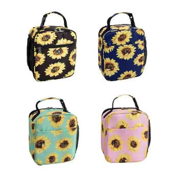 

Portable Printed Thermal Insulated Lunch Container Box Storage Bag Picnic Tote Pouch