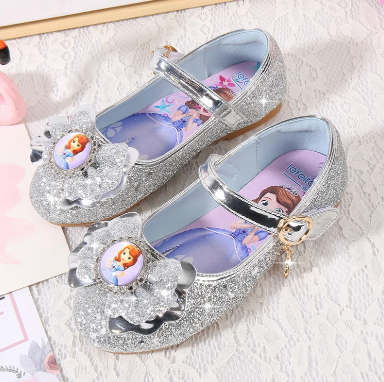 Baby Girls Kids Leather Sandals Sophia Flat Summer Butterfly Knot For Party Dress