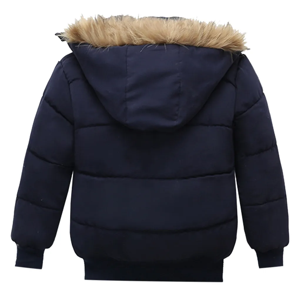 Модное пальто Детские Зимние костюмы зимняя куртка для мальчиков теплая детская одежда с капюшоном winterjas jongen# y2