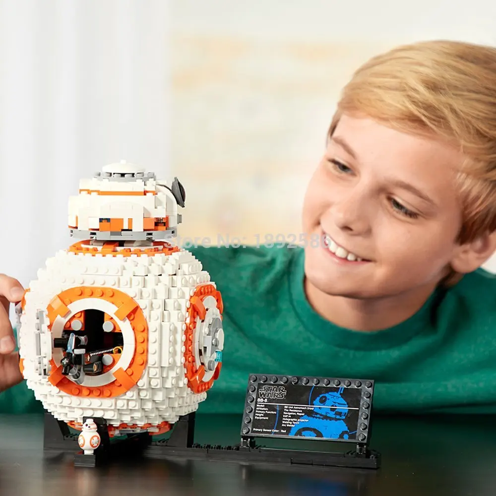 1106 шт. новые совместимые модели LegoINGlys Звездные войны BB 8 75187 наборы моделей набор