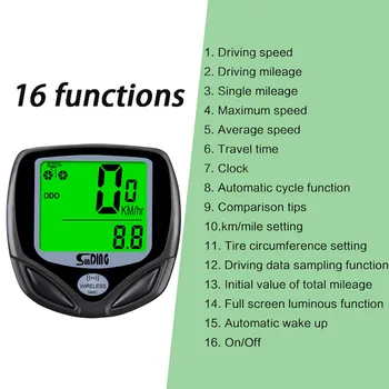 

Bike Computer Cycling Computers Bicycle Speedometer LCD Odometer Waterproof Backlight Cycling Stopwatch Riding Accessories Tool