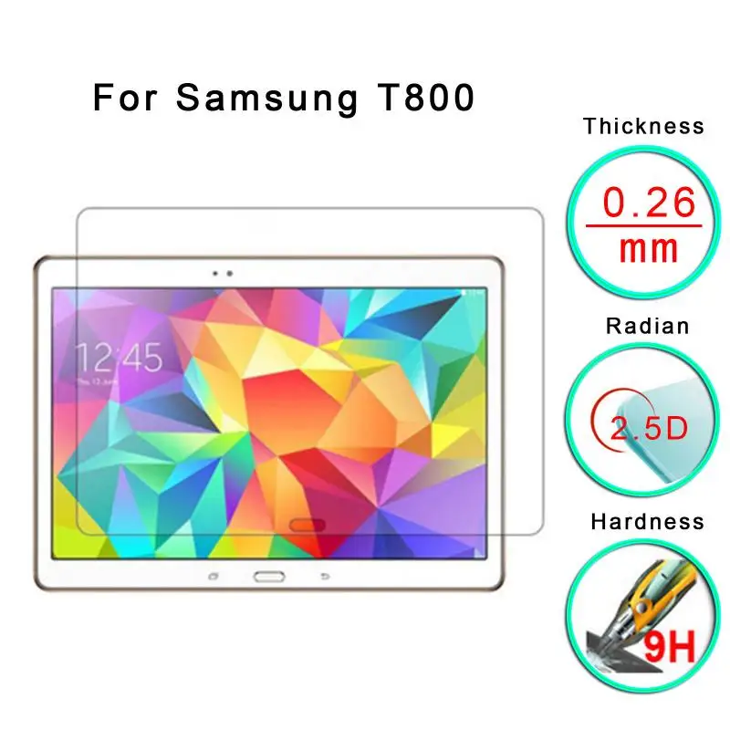 Protector de pantalla para Samsung Galaxy Tab S 10,5 T800 100%, Protector de pantalla de vidrio templado genuino, piezas de accesorios