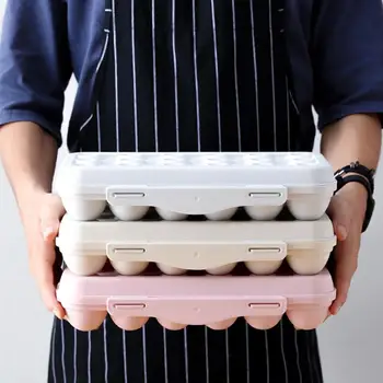 

2Pcs 12/18 Grids Egg Storage Box Portable Anti-Collision Egg Storage Box Refrigerator Shatterproof Egg Box