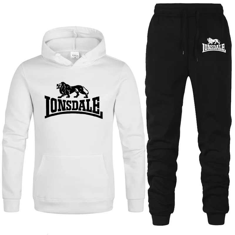 2021 LONSDALE мужские толстовки с принтом костюмы брендовый спортивный костюм