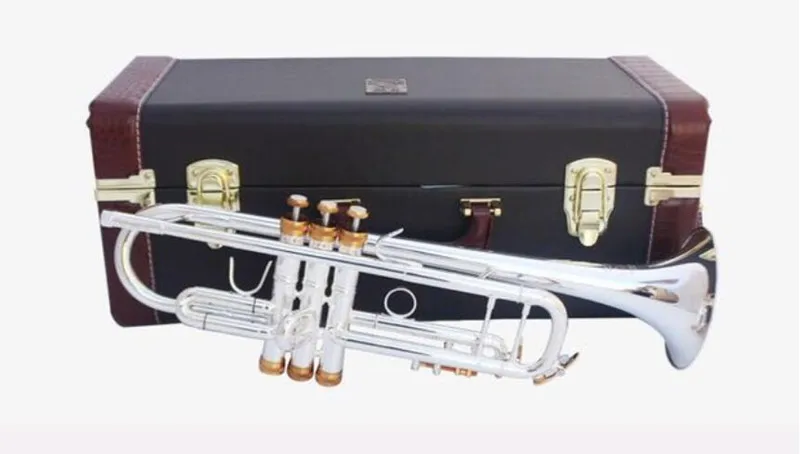 

Bach Stradivarius LT180S-37Trumpet Authentic Double Silver Plated B Flat Professional Trumpet Top Musical Instruments Brass