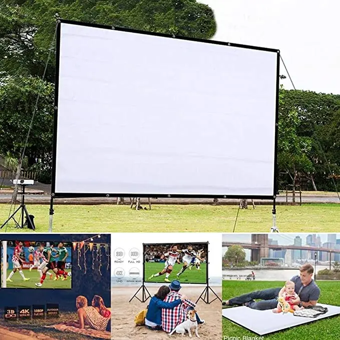 

High Defintion Projector Screen Portable Folding Anti-crease Indoor Outdoor Projector Movie Screen Suitable For Home