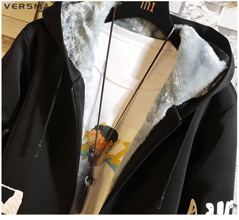 VERSMA корейский стиль Одежда для мужчин длинный Тренч с капюшоном мужская зимняя Готическая панк мужская длинная куртка, жакет, верхняя одежда Прямая поставка