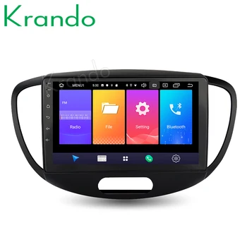 

Krando Android 9.0 9" IPS Big screen car multimedia system for Hyundai Grand I10 2008-2012 navigtaion player GPS No 2din DVD