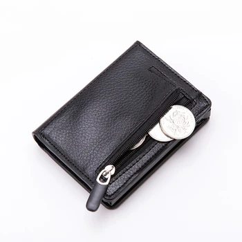 

Bycobecy Slim Wallet Men Rfid Card Holder Magic PU Leather Thin Mini Wallet Small Money Bag Women Purses Carbon Fiber Wallets