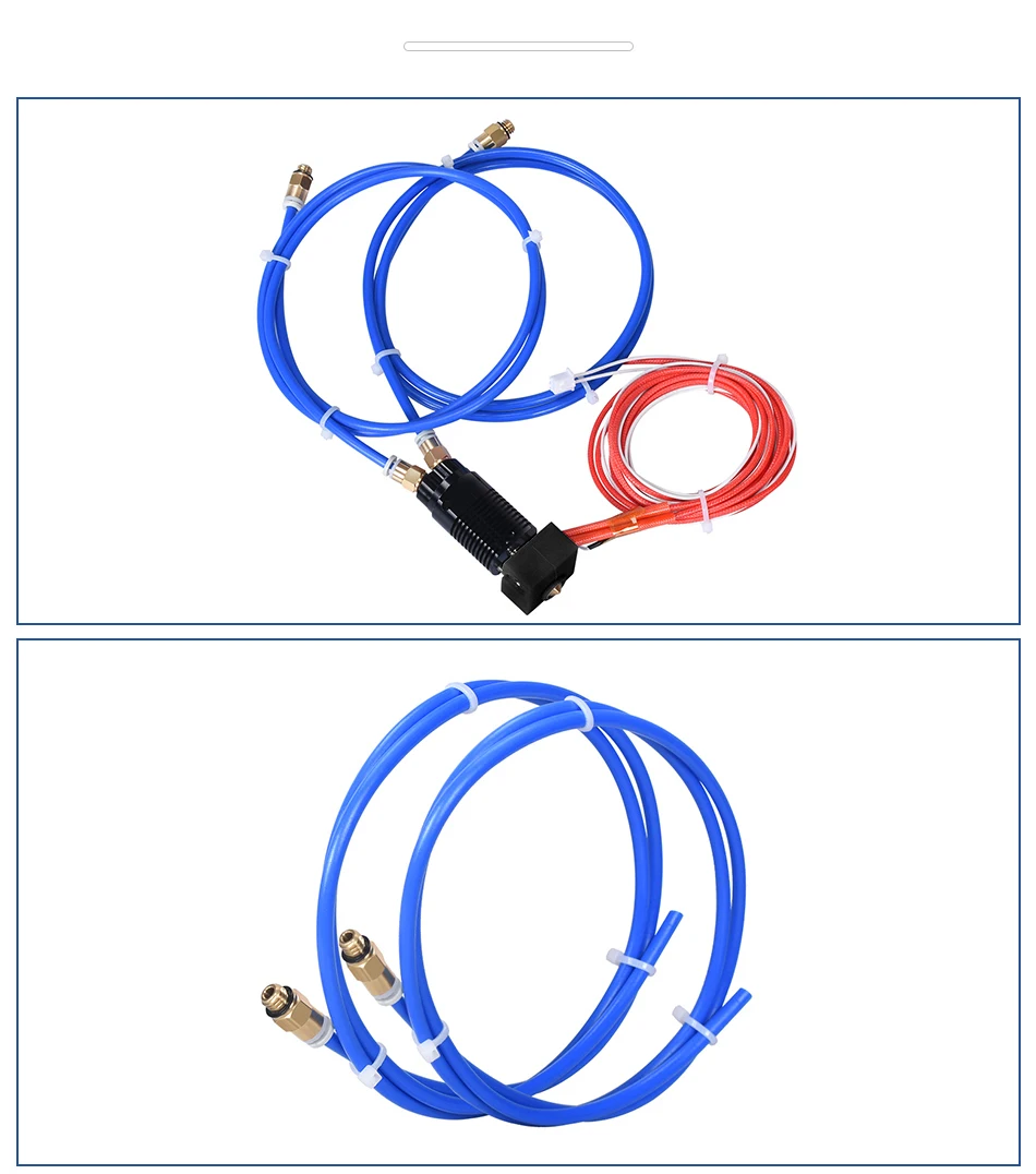 Dual Color 2 In 1 Out Hotend 12 24V Upgrade Kit MK8 Extruder V6 Nozzle 3D Printer Parts 1.75MM Heater Block For CR10 S ender3