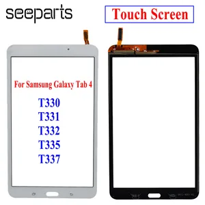 Digitalizador de pantalla táctil LCD para Samsung Galaxy Tab 4 8,0, piezas de Sensor de cristal frontal, T330, T331, T332, T335, T337