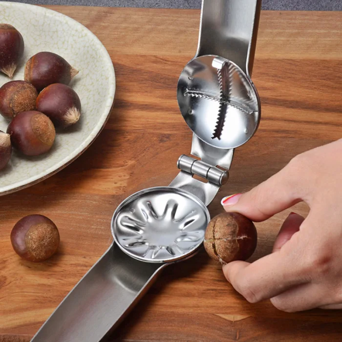 Нож с зажимом для каштанов орех крекер щипцы для грецких орехов металлическая гайка клещи-открывалка кухонные инструменты из нержавеющей стали GQ999