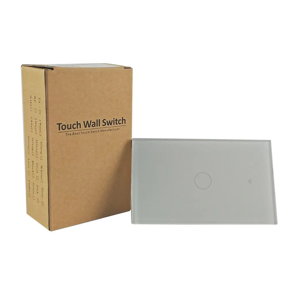 

1/2/3 Gang 1 Way Crystal Panel Glass Light Switches Wall Light Switch High Sensitive Touch Wall Touch Switch