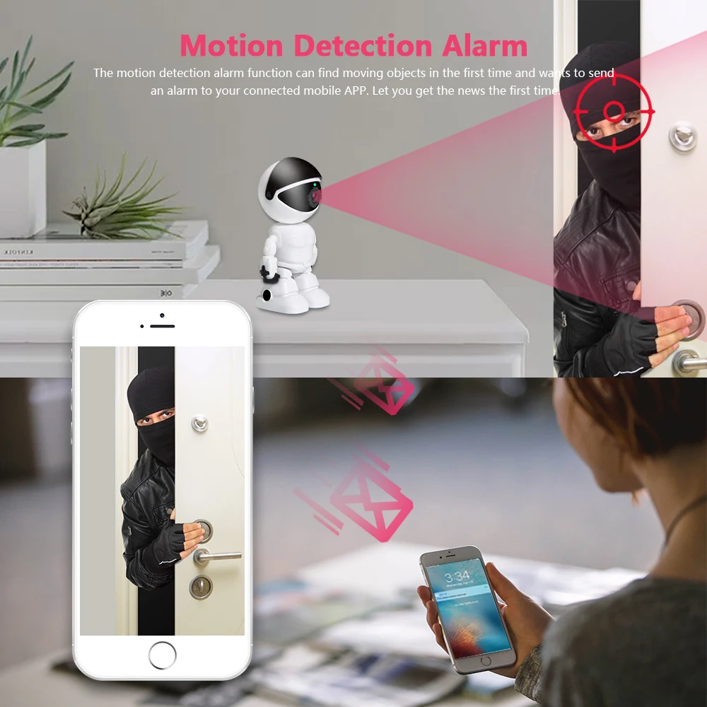  INQMEGA 1080P Cloud Home Security IP Camera Robot Intelligent Auto Tracking Camera Wireless WiFi CC - 4.00009E+12