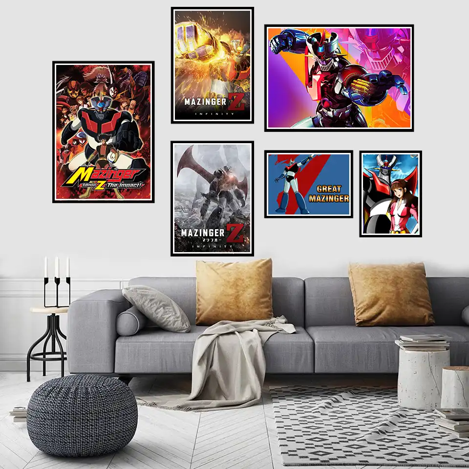 マジンガーz無限大日本映画マンガアニメポスターやプリント絵画アートウォールの写真の部屋のギフト Kartiny 絵画 書道 Aliexpress