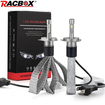 

H4 Car Lights Led Headlight Bulbs Hi/Lo Beam Auto Lamp 100W 10000LM Copper Belt Headlights Bulb 12V 24V Automobile Headlamp