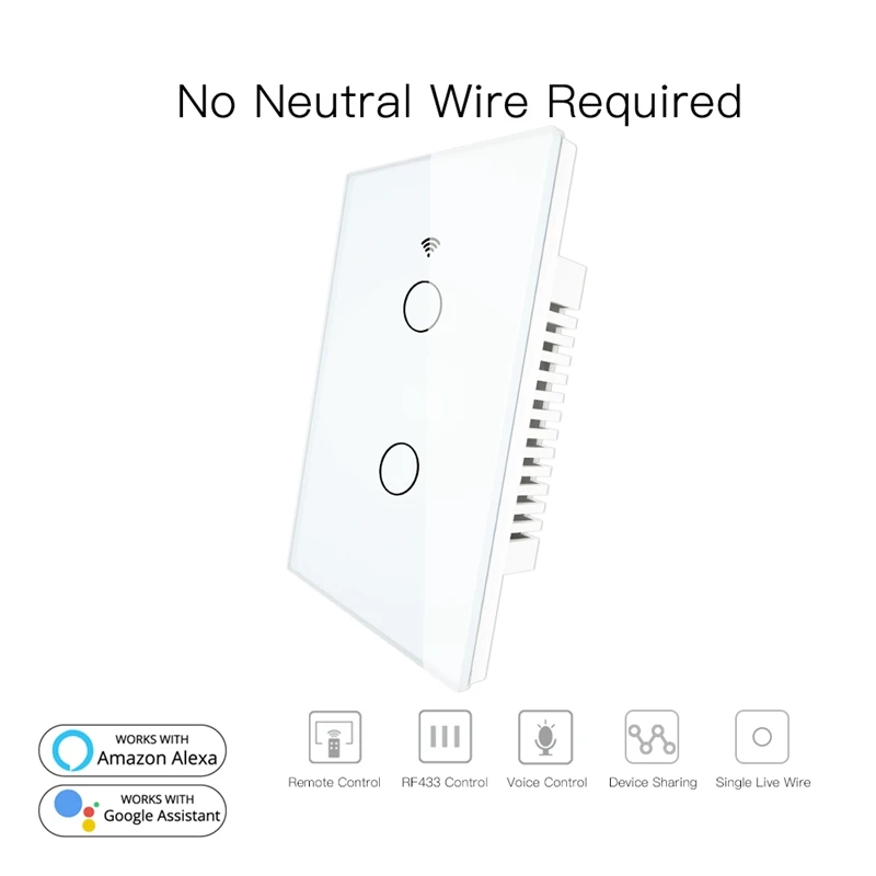 RF433 WiFi умный настенный пресс переключатель без нейтрального провода нужен
