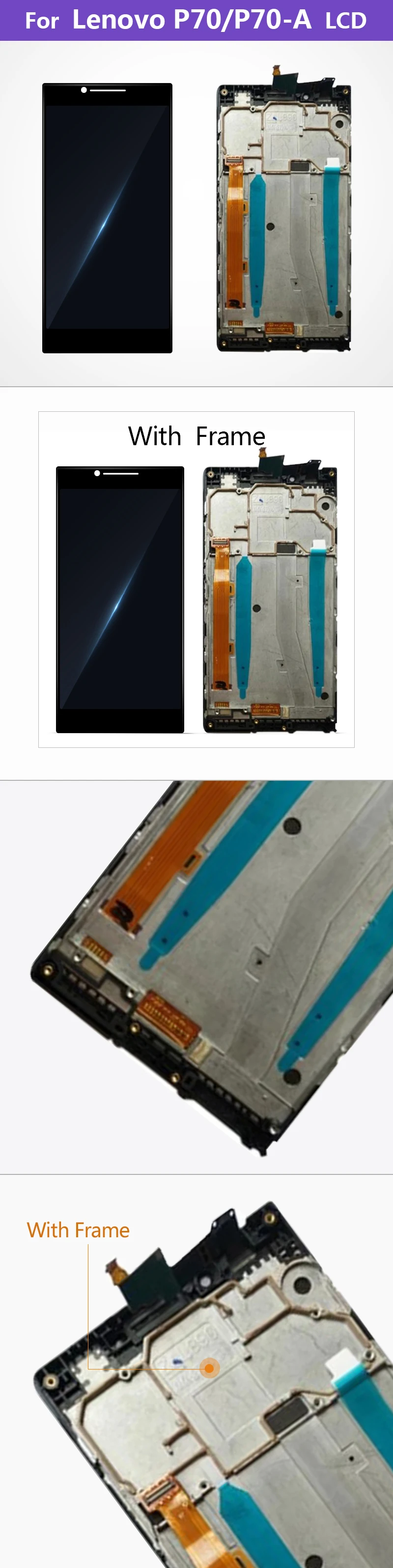P70 lcd для lenovo P70 lcd сенсорный экран дигитайзер для lenovo P70 A P70-A P70A дисплей в сборе запчасти 5," дюймов
