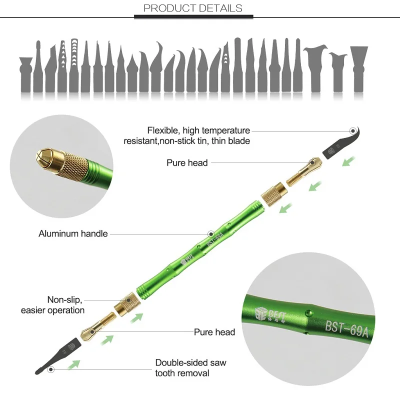 

27 in 1 Multifunctional Tool Set for BGA iPhone CPU CHIP IC Maintenance and Removal Glue Disassemble Hand Tools Repair Tools