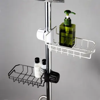 

1pc Kitchen Bathroom Faucet Tube Rack Sponge Holder Stainless Steel Adjustbale Soap Brush Drying Storage Rack Dropshipping