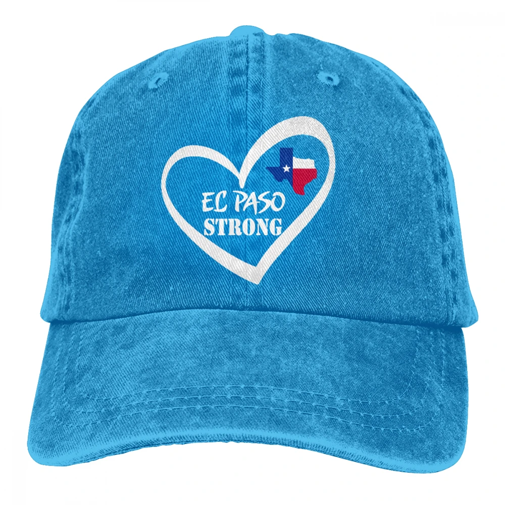 EL Paso Strong Heart Texas Casquette черные унисекс Мужские Женские джинсовые бейсболка с ремешком кепки Регулируемая шляпа для гольфа папа