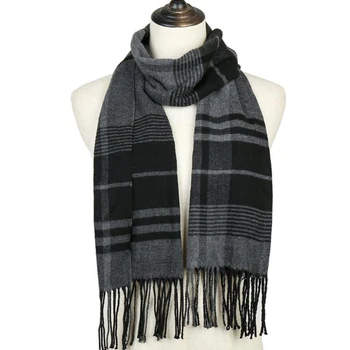 

2019 Plaid Winter Scarf Women Warm Foulard Solid Scarves Fashion Casual Scarfs Cashmere Bufandas Hombre