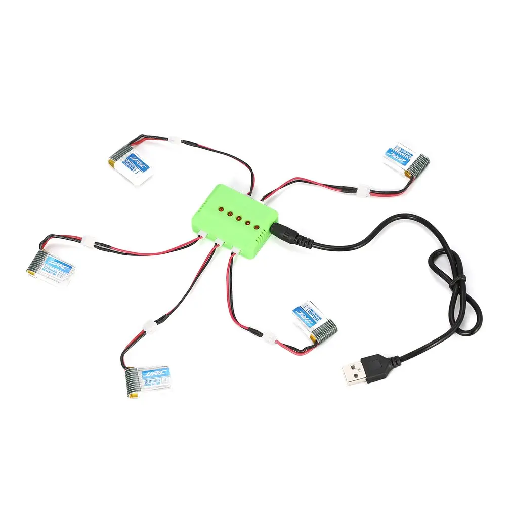JJR/C 4/5 шт 3,7 в 150 мАч Lipo батарея USB зарядное устройство для H36 Goolrc T36 Eachine E010 E011 E012 НН 010 р/у мини Квадрокоптер