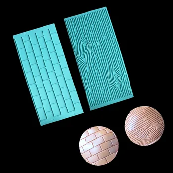 

SK Yin Crown Bark Wall Line Embossing Dies Fondant Cake Silicone Mould Baking Tool 2 Pieces