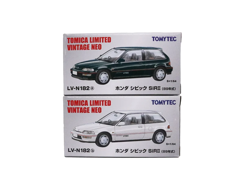 Tomy Tomica Tomytec TLV 1/64 ограниченная винтажная Нео LV-N182 Honda Civic SiRII литой модель автомобиля