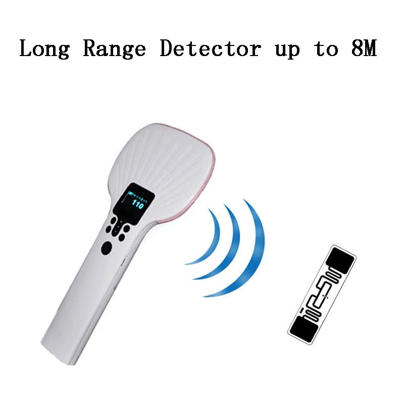 Long Range Detector Distance Up To 6M UHF RFID Blue-tooth Portable Handheld Tag Reader 860-960mhz Label Scanner Wtih LCD Display