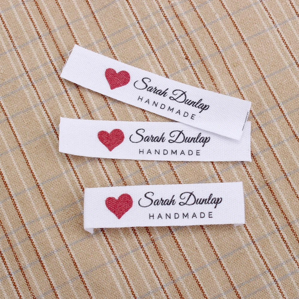 

Sewing Labels, Custom Clothing Labels - Personalized Brand , Organic Cotton Ribbon Labels , Select icon (MD3016)