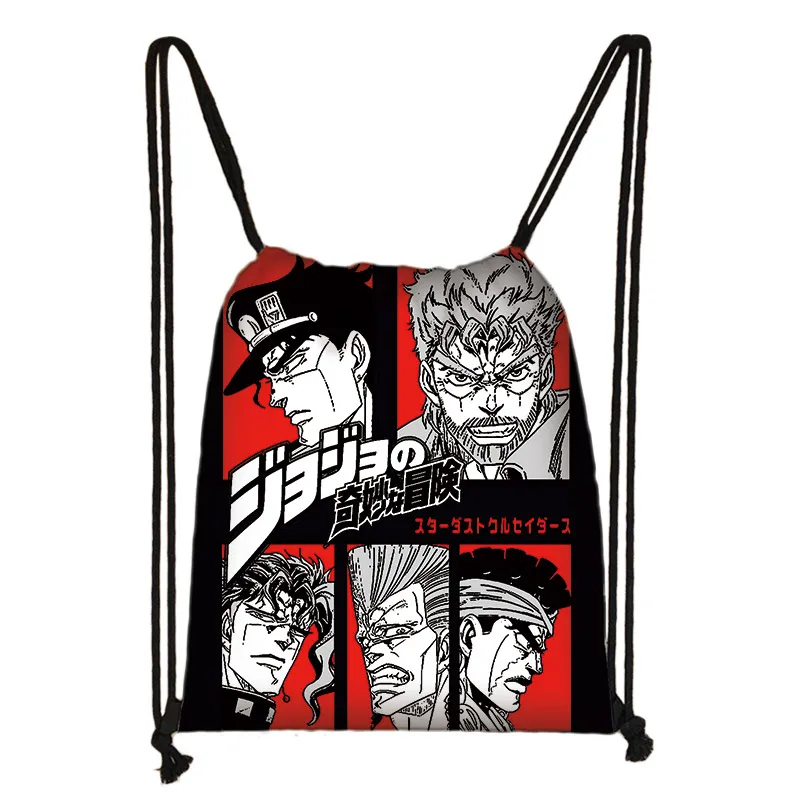 Сумка на шнурке для мальчиков и девочек повседневный рюкзак подростков с аниме